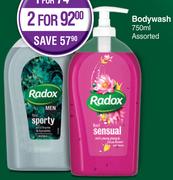 Radox Bodywash Assorted-For 2 x 750ml