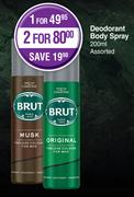 Brut Deodorant Body Spray Assorted-For 1 x 200ml
