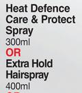 TRESemme Heat Defence Care & Protect Spray 300ml Or Extra Hold Hairspray 400ml-Each