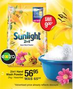 Sunlight 2In1 Hand Wash Powder Assorted-2kg 