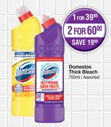 Domestos Thick Bleach Assorted-For 1 x 750ml