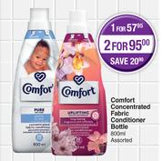 Comfort Concentrated Fabric Conditioner Bottle Assorted-For 1 x 800ml