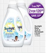 Sunlight Baby Auto & Handwash Liquid-For 2 x 1.5L