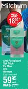 Mitchum Anti Perspirant Gel Stick For Men Or Women Assorted-63g Each