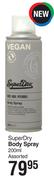 Super Dry Body Spray Assorted-200ml