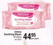 Intima Soothing Wipes 40 Wipes-Per Pack