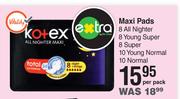 Kotex Maxi Pads-Per Pack