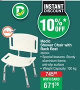Medic Shower Chair With Back Rest 85504
