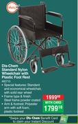 Dis-Chem Standard Nylon Wheelchair With Plastic Foot Rest 82710