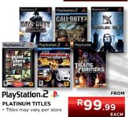 Playstation 2 Platinum Titles Each