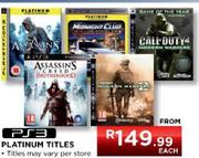 PS3 platinum Titles Each