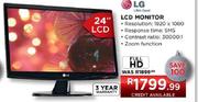 LG Full HD LCD Monitor-24"