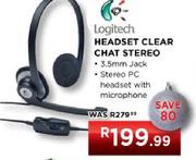 Logitech Headset Clear Chat Stereo