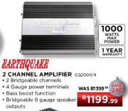 Earthquake 2 Channel Amplifier EQ 2000/4