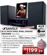 Sansui Hi-Fi with iPad, iPod, iPhone Docking (MDVX1004)