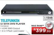 Telefunken 5.1 DiVX DVD Player TDV108HD