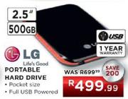 LG Portable Hard Drive-500GB