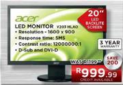 Acer LED Monitor V203 HLAO