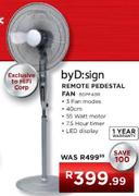 byD:sign Remote Pedestal Fan BDPF40R