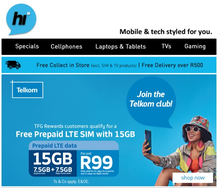 Hi Online : Telkom Deals (Request Valid Dates From Retailer)
