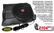 RA 10-Inch Subwoofer 250W RMS Power With Remote Bass Control REF.RAAS101