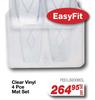 Clear Vinyl 4 Pce Mat Set FED.LS2006CL-Per Set