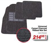 Universal Carpet Charcoal Ribbed Mat Set CAR.PROMO-Per Set