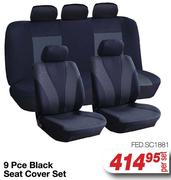 9 Pce Black Seat Cover Set FED.SC1881-Per Set