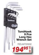 Tomi Hawk 9 Pce Long Hex Wrench Set FED.AKT22932-Per Set