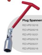 Plug Spanners 16mm x 300mm FED.VPS300/16