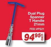 Dual Plug Spanner T-Handle 21mm FED.VPS21