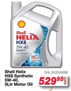 Shell Helix HX8 Synthetic 5W-40 Motor Oil SHL.550045698-5Ltr
