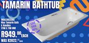 Tamarin Bathtub 1MAC205330A Mac Tamarin Bath & Handles 1700 x 700mm-Each