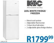 KIC White Fridge/Freezer-223Ltr