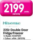 Hisense 220L Double Door Fridge/Freezer H220TWH
