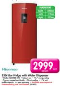 Hisense 230L Bar Fridge With Water Dispenser H230RRE-WD