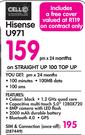 Hisense U971-On Straight Up 100 Top Up
