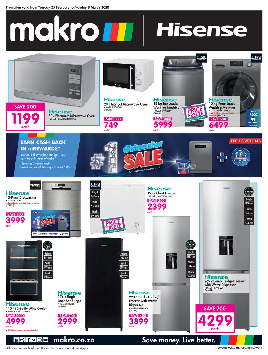 hisense freezer makro