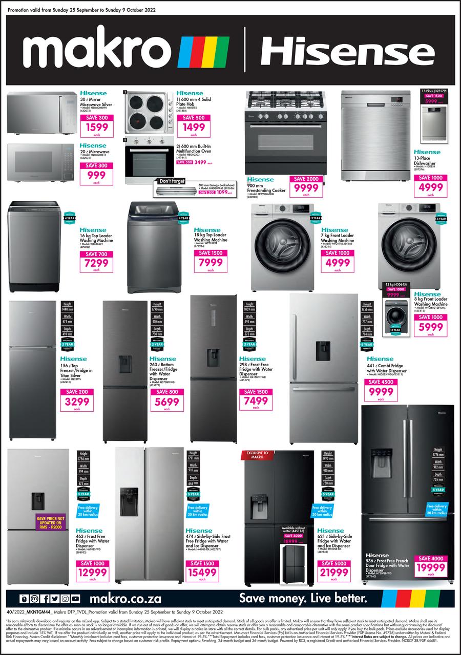 hisense fridge price at makro