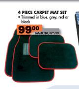 4 Piece Carpet Mat Set
