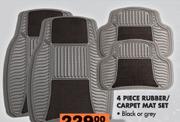 Rubber/Carpet Mat Set-4Pcs.