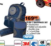3-In-1 Backpack Set-33x43x24cm
