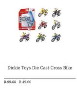 Dickie Toys Cast Cross Bike