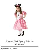 Disny Pink Spotty Minnie Costume