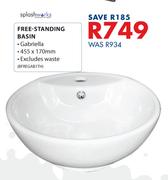 Splashworks Free Standing Basin-455 x 170mm