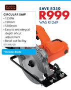 Black+Decker Circular Saw 1250 W