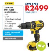 Stanley Cordless Brushless Hammer Drill