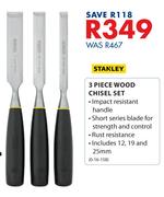 Stanley 3 Piece Wood Chisel Set