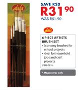Dala 6 Piece Artists Brush Set PBFB-SET6