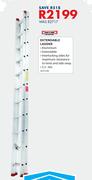 Castor & Ladder Extendable Ladder 3.3-6m